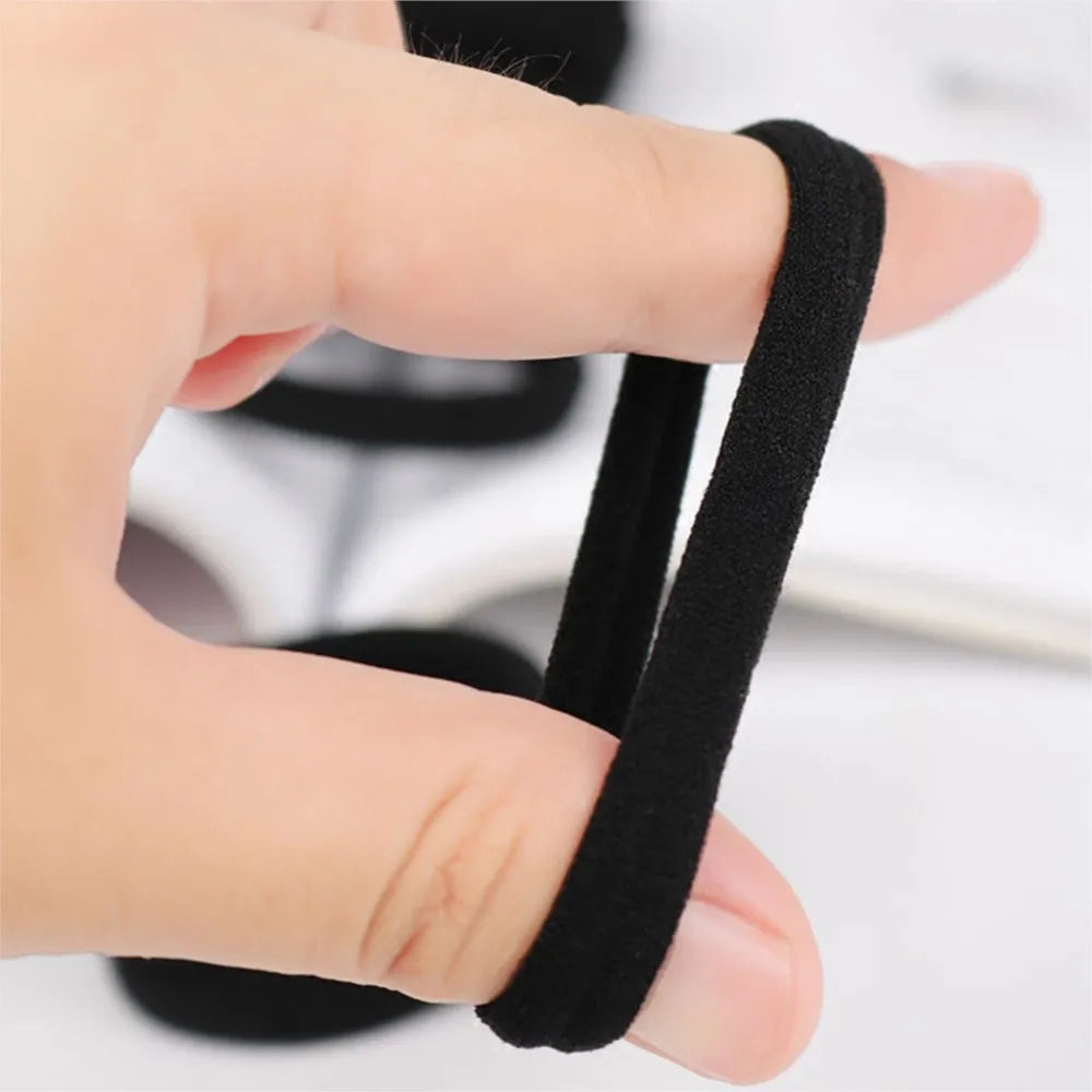 10/100pcs Black Hair Ties, No Damage Seamless Hair Ties Ponytail Holders Elastics Hair Accessories for Women Girls Oasis Select