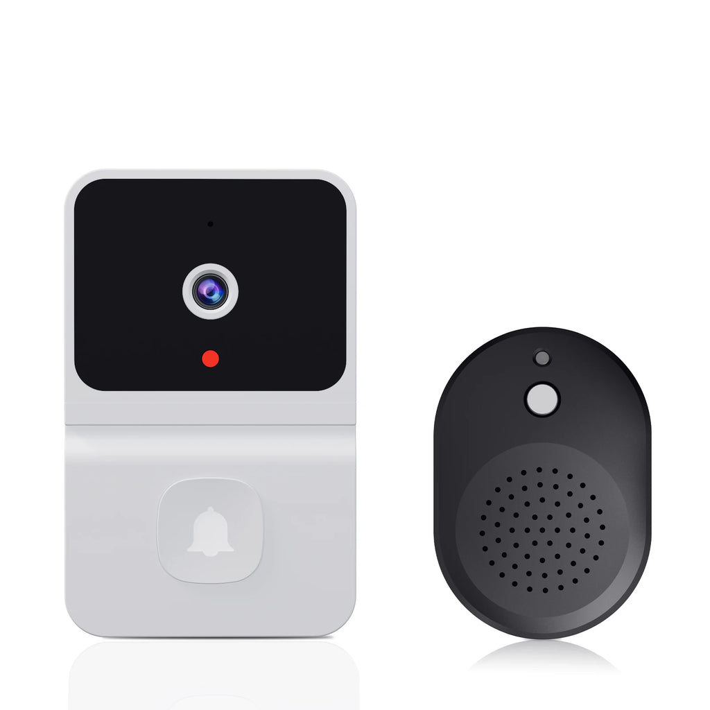 Wireless Doorbell WiFi Outdoor HD Camera Security Door Bell Night Vision Video Intercom Voice Change For Home Monitor Door Phone Oasis Select WHITE