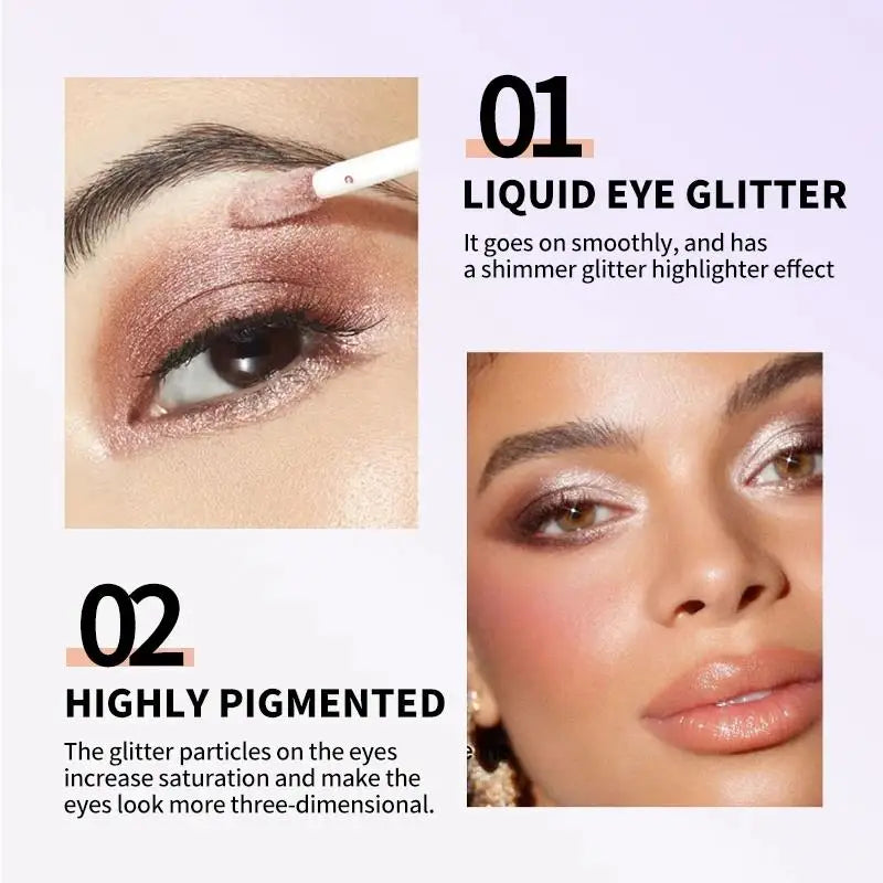 Mini Glitter Liquid Eyeshadow – Metallic Shimmer & Waterproof