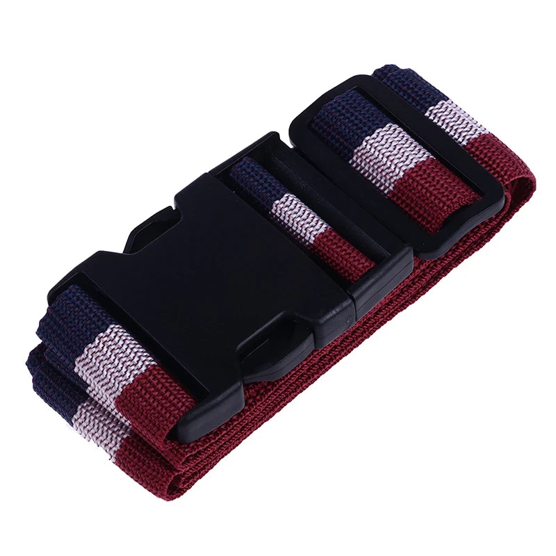2M Travel Luggage Suitcase Secure Lock Durable Nylon Packing Strap Belt 1Pc Oasis Select 4Redwhiteblue