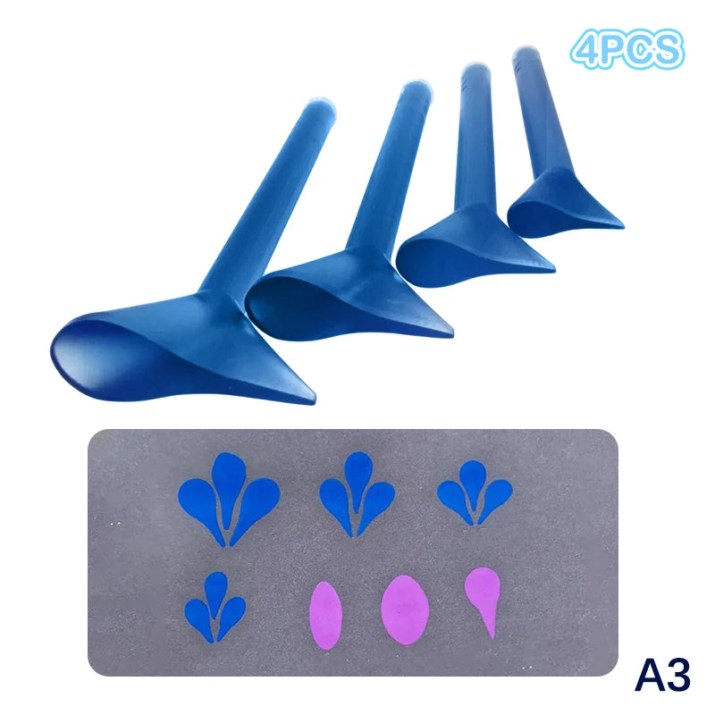 3/4pcs Flower Floral Dotting Tools Set Mandala Dotting Embossing Tools For Rock Art Stamp Pen DIY Graffiti Home Outdoor Oasis Select A3