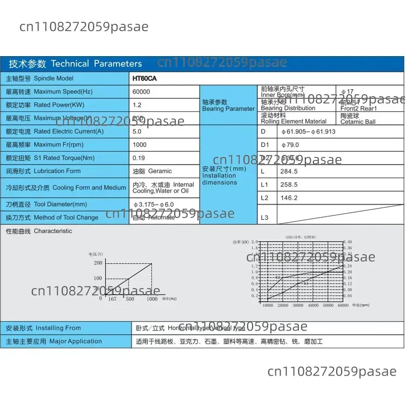 ATC Water-Cooled Spindle for CNC PCB Routing Machine