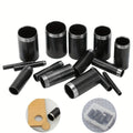 15 Sizes Round Hole Punch(1-15mm), Hollow Punch Cutter Tool Set with Storage Case, Leather Hole Punch, Leather Craft Die Cutter Oasis Select black
