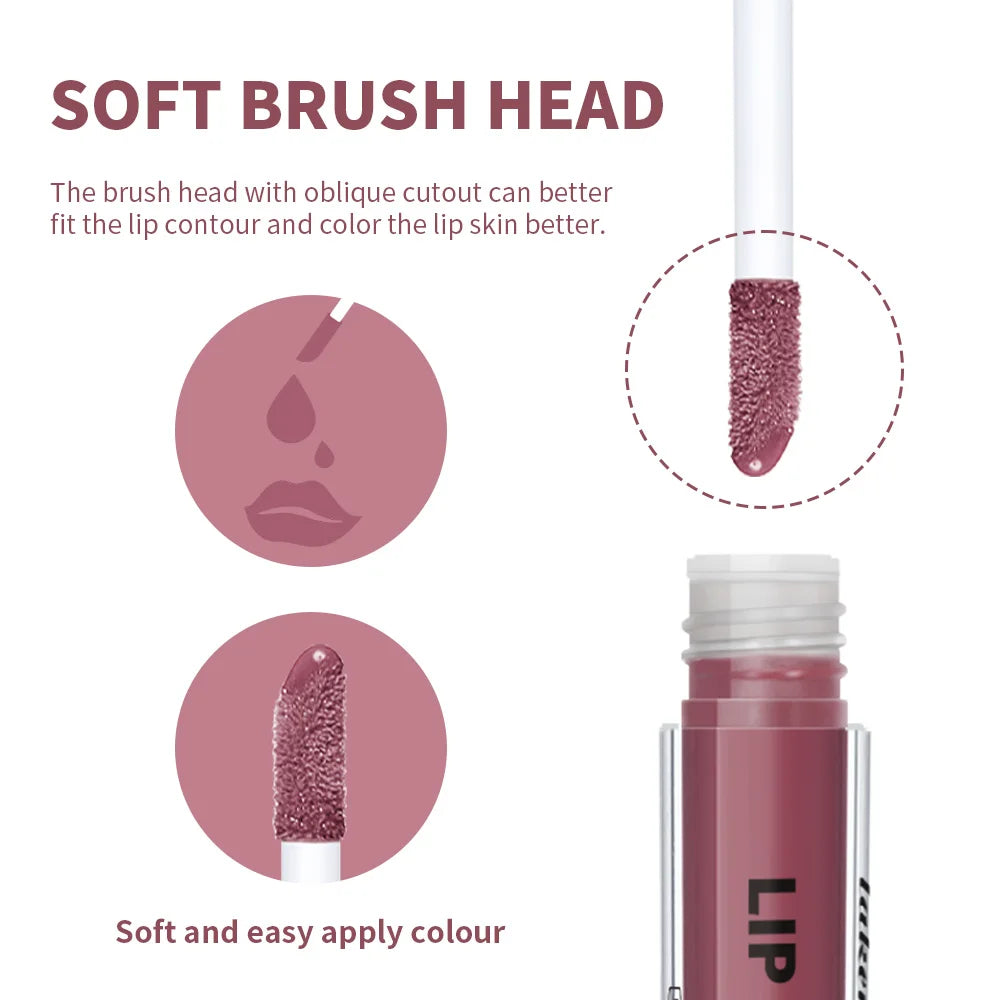 Glossy Non-stick Cup Lip Gloss Moisturizing Mirror Lipgloss Lasting Color Plumping Lip glaze Dye Lip Liquid Makeup For Women Oasis Select