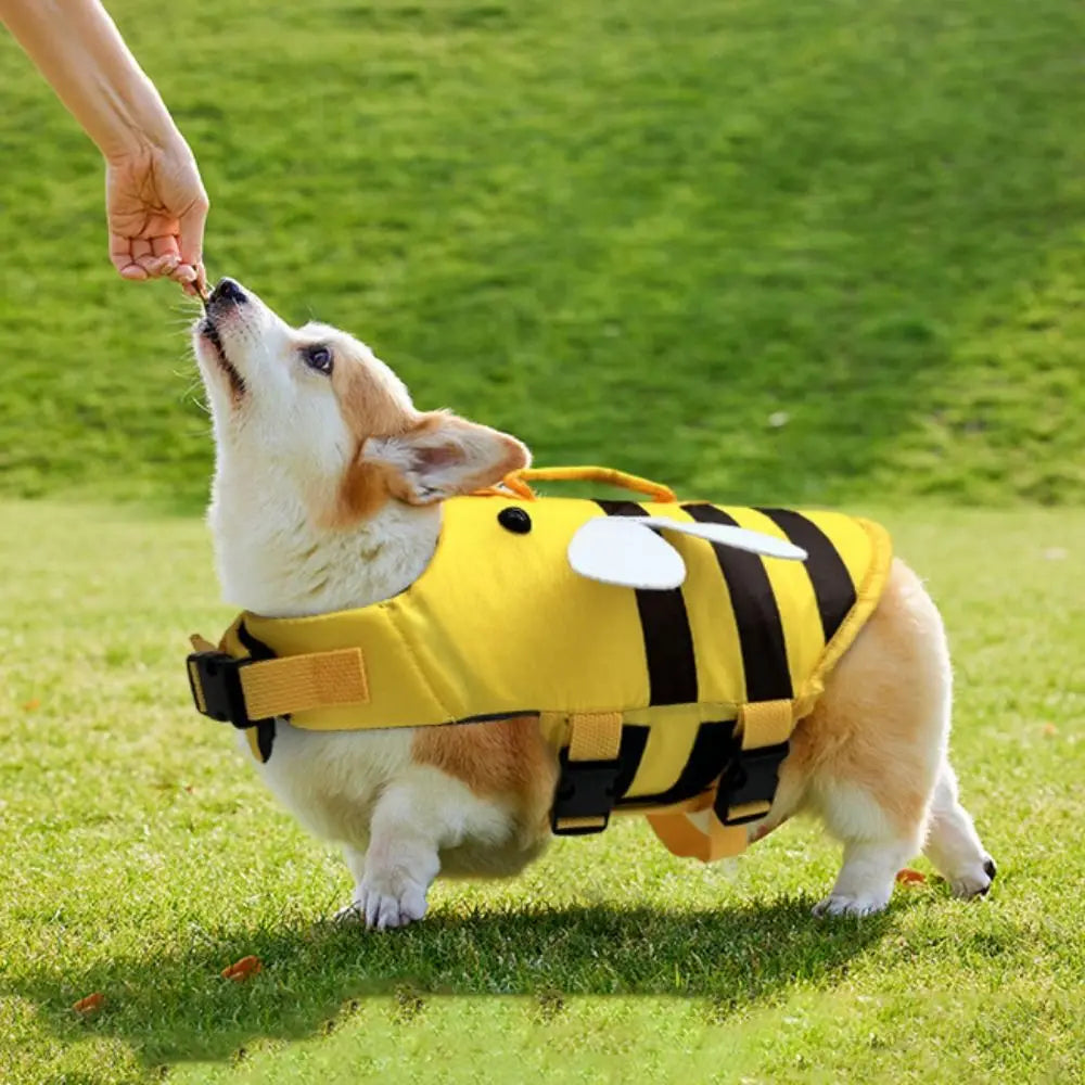 Little Bee Pet Dog Life Jacket Soft Adjustable Dog Swimming Clothes Breathable Summer Swimwear Clothes For Dogs Cats Oasis Select
