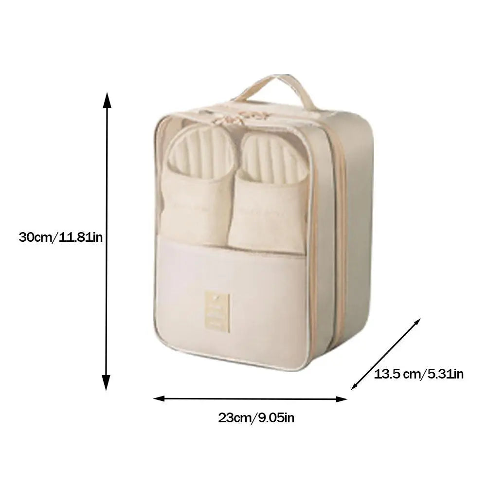 Oxford Cloth Travel Shoe Bag Multi-functional 3-Layer Storage Organizer Portable Waterproof Shoe Pouch for Travel Trip Oasis Select