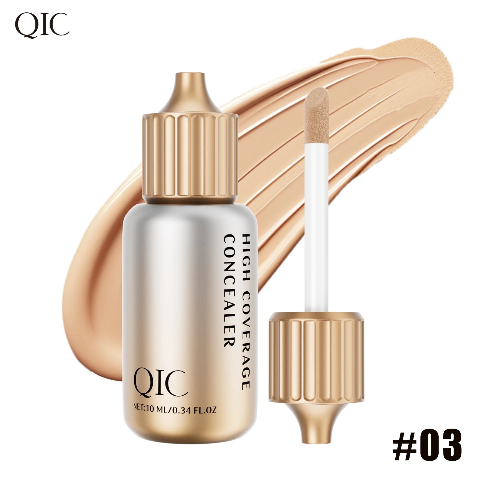 QIC Liquid Concealer – Full Coverage, Matte & Waterproof