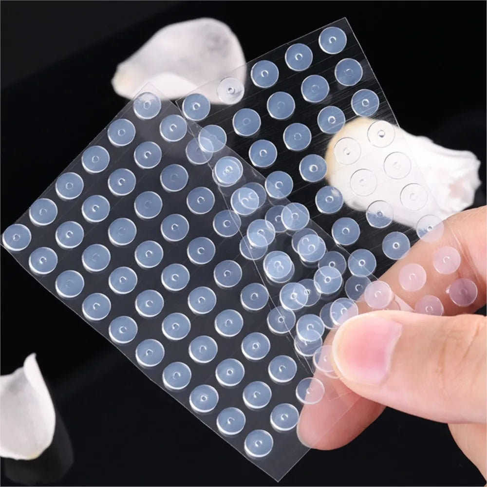 50pcs Clear Piercing Disc Pad Stabilizer Silicone Earrings Back Stopper Earlobe Support Patches for Piercing Bump Hypoallergenic Oasis Select