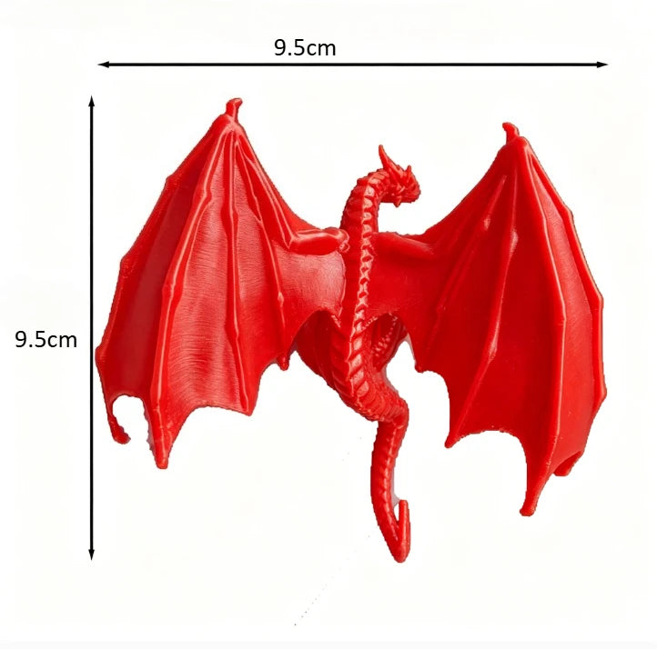 3D Printed Fantasy Climbing Dragon Figurine Dragon Monitor Desk Edge Ornaments Computer Screen Decor Sculpture Decorations Gifts Oasis Select Fei Long Red