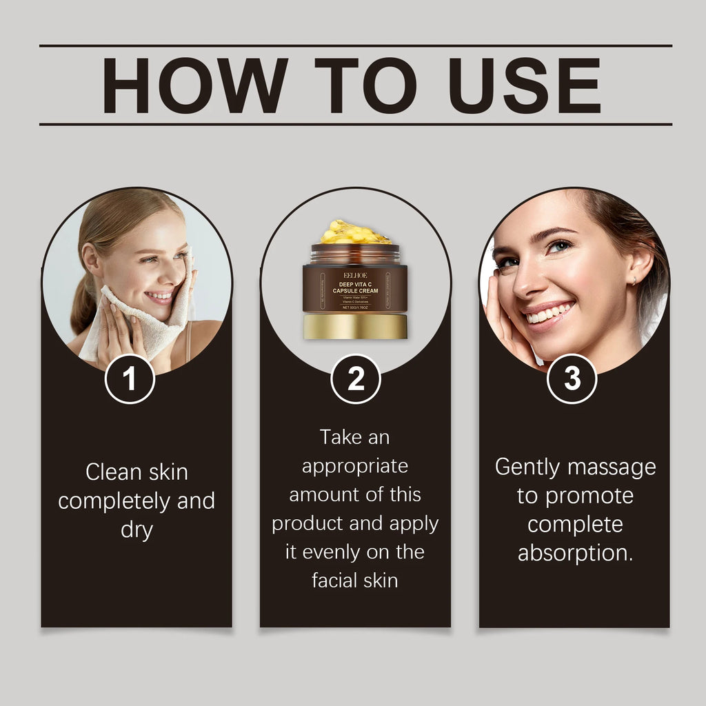 EELHOE Vita C Capsule Cream – Brightening Dark Spot Corrector Vitamin C Face Cream Oasis Select