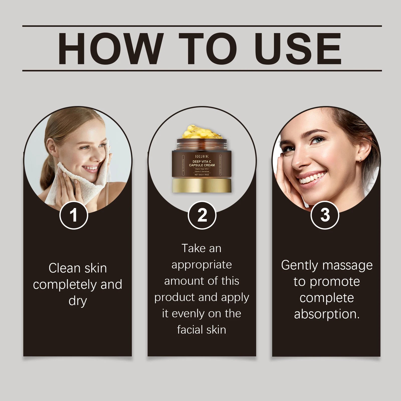 EELHOE Vita C Capsule Cream – Brightening Dark Spot Corrector Vitamin C Face Cream Oasis Select