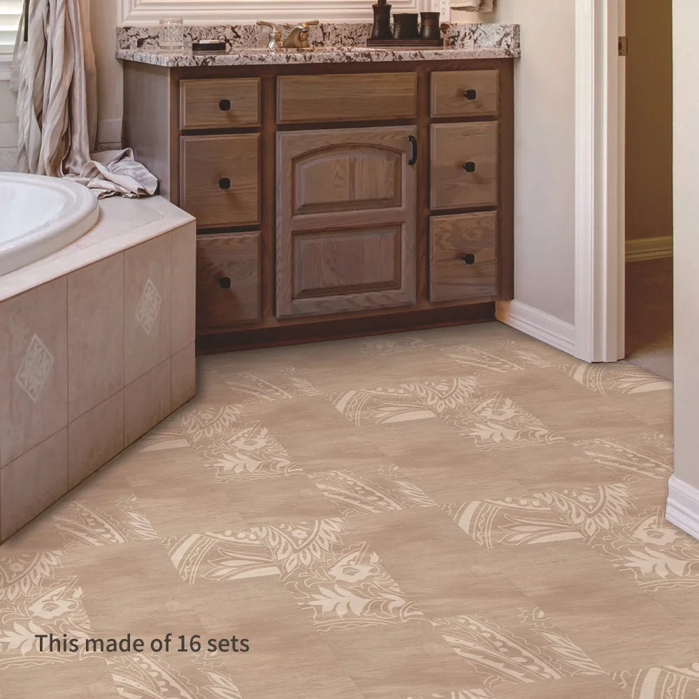 20*20cm Nordic Style Floor Tile Stickers Waterproof Anti-slip Wall Decals Home Decor for Bathroom Kitchen Oasis Select