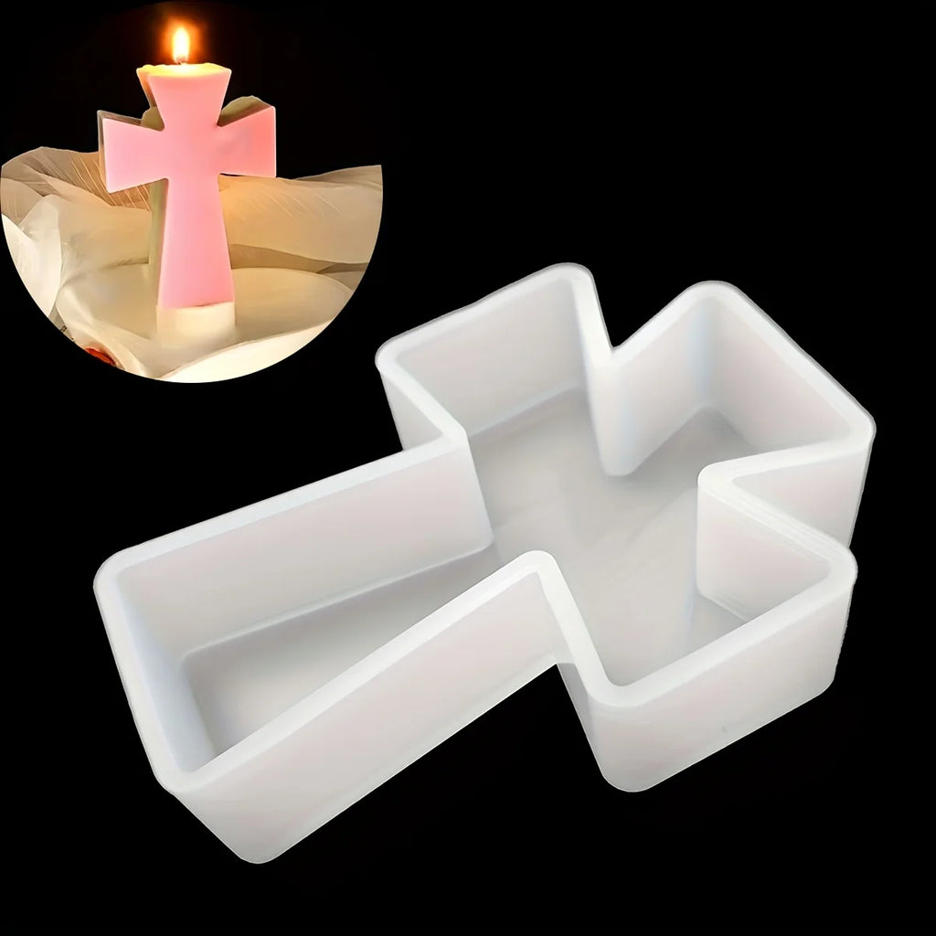 Cross silicone mold, suitable for making candles, soap, plaster, epoxy resin products, very suitable for handmade DIY production Oasis Select