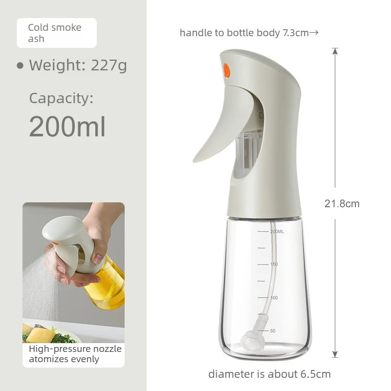 Oil Spray Kettle Light Avoidance Atomization Kitchen Household Food Oil Glass Home Furnishings Convenient Storage Oasis Select Cold soot
