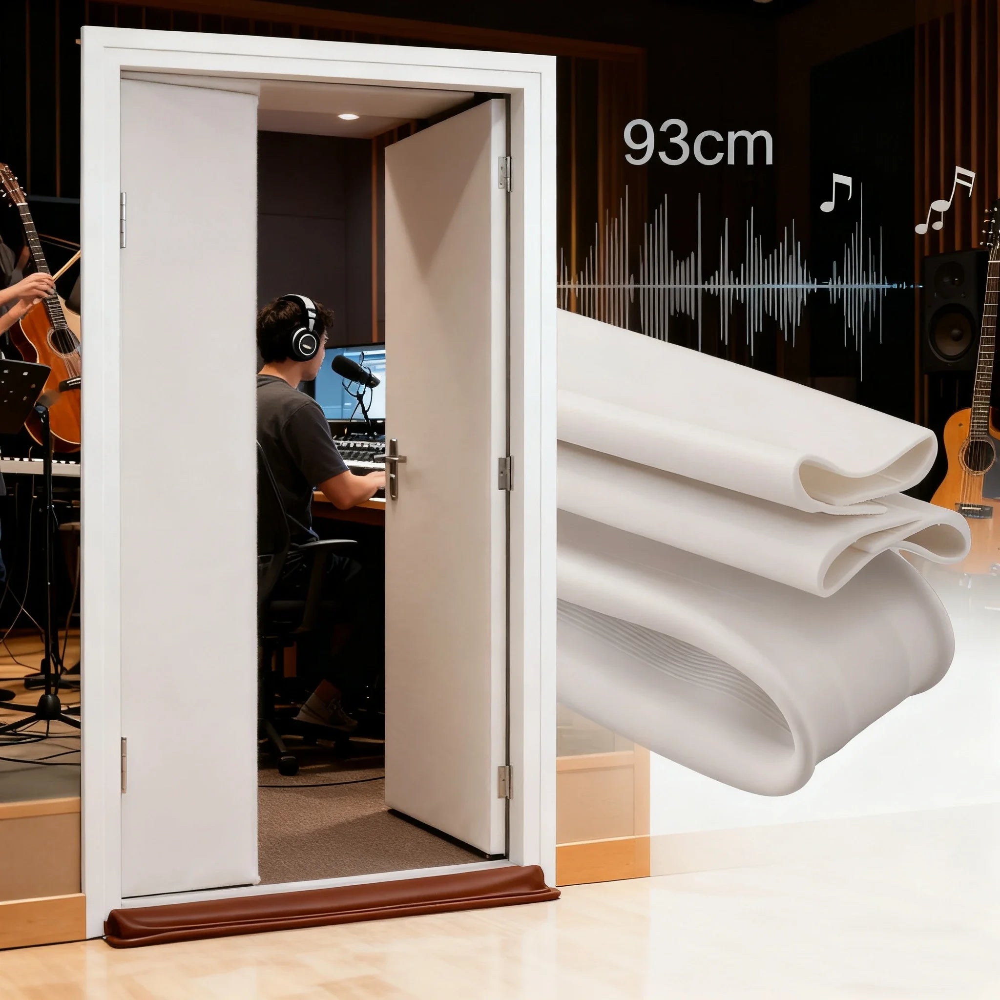PVC Flexible Door Bottom Sealing Strip 93cm Rubber Under Door Draft Stopper Sealing Strip Household Replacement Hardware Supplie Oasis Select