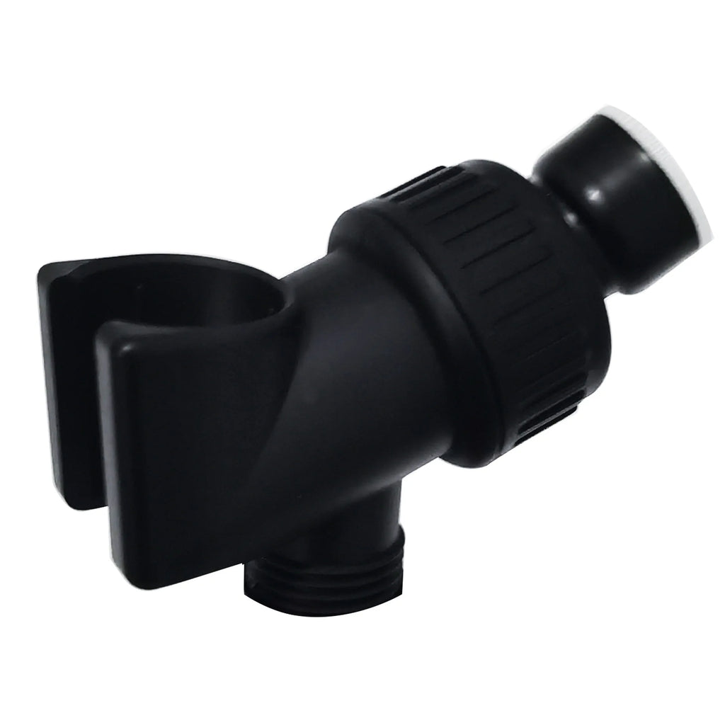 G1/2" 3 Way Tee Connector Shower Adapter Adjustable Water Diverter Valve Arm Mounted Faucet Sprinkler Holder Bathroom Accessory Oasis Select Black