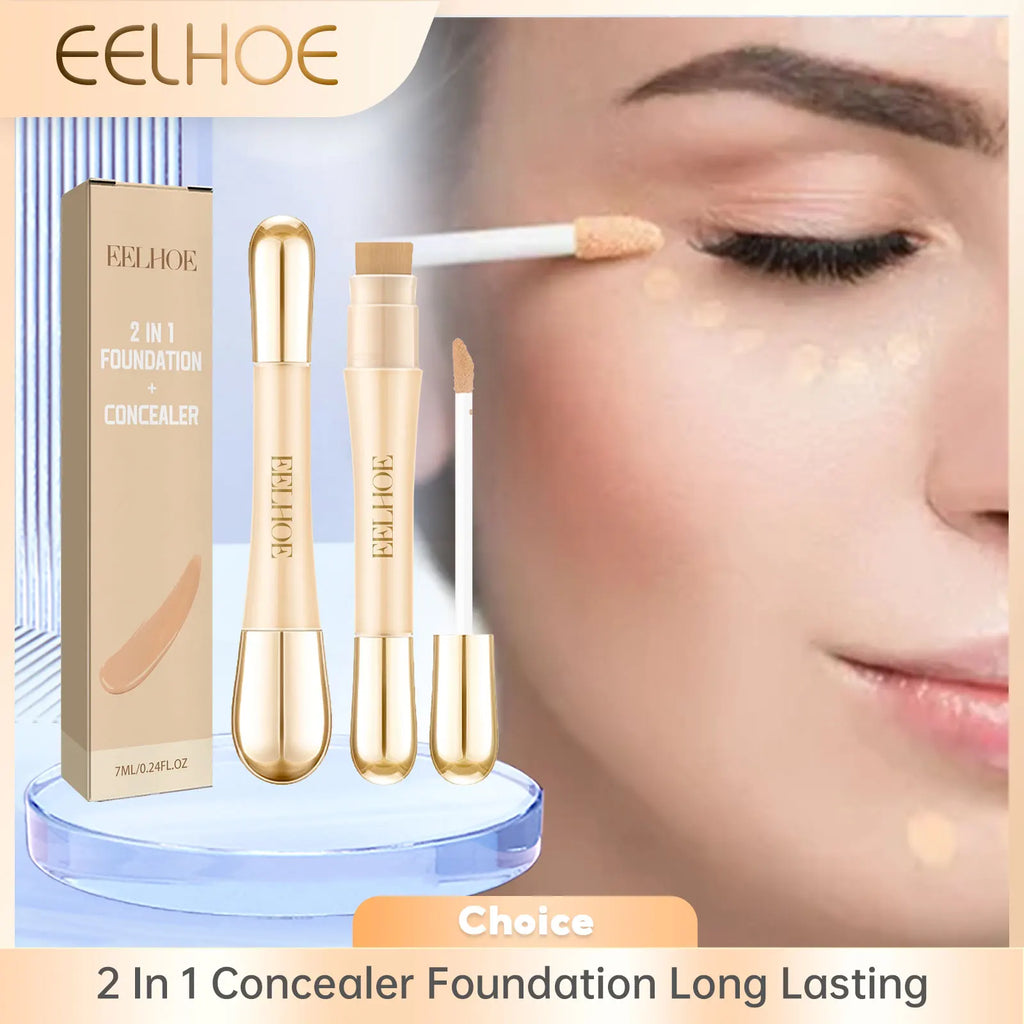 EELHOE 2-in-1 Concealer Foundation Stick – Full Coverage 7ml Concealer Foundation Stick Oasis Select