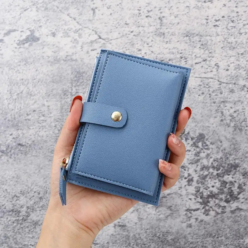 Women's Slim PU Leather Card Holder Wallet | Mini Zipper Purse Card Holder Wallet Oasis Select A5