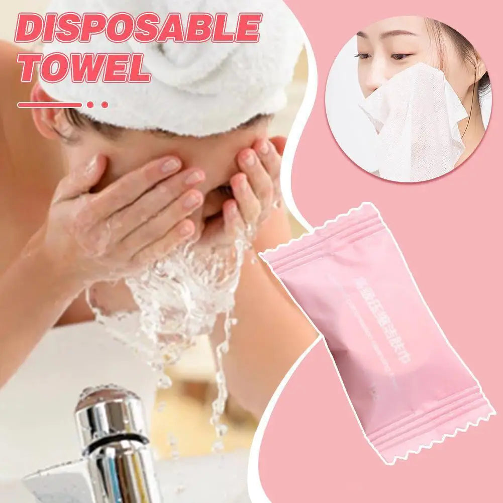 50Pcs Compressed Towel Tablets,Individually Wrapped Mini Portable Towels ,Disposable Face Washcloths for Travel,Gym,Home,Outdoor Oasis Select
