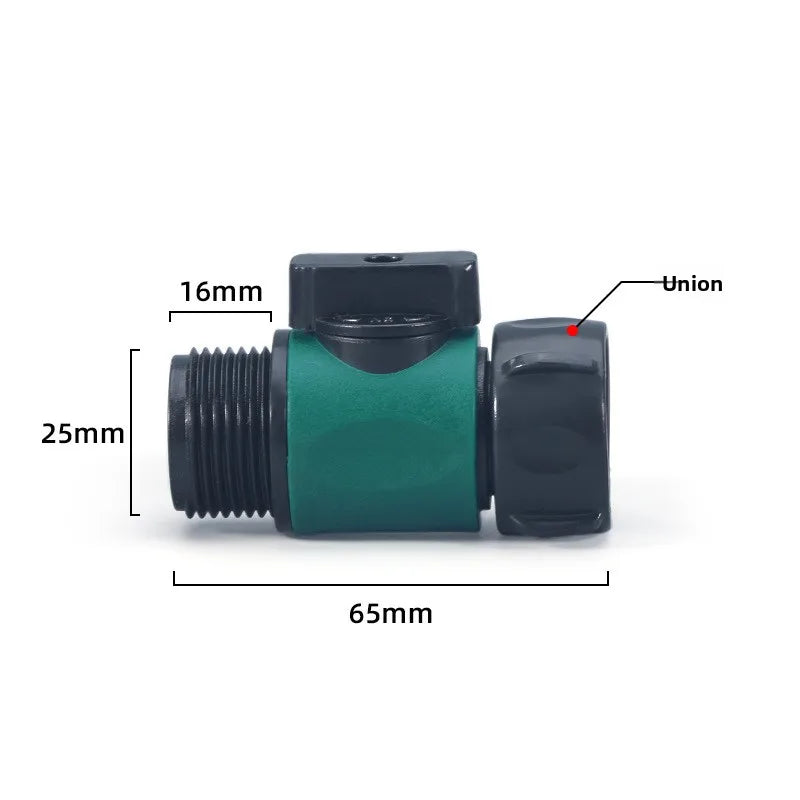 Garden Hose Pipe In-Line Faucet Tap Shut Off Valve Fitting Watering Irrigation Quick Connector With Valve Garden Gadget Oasis Select