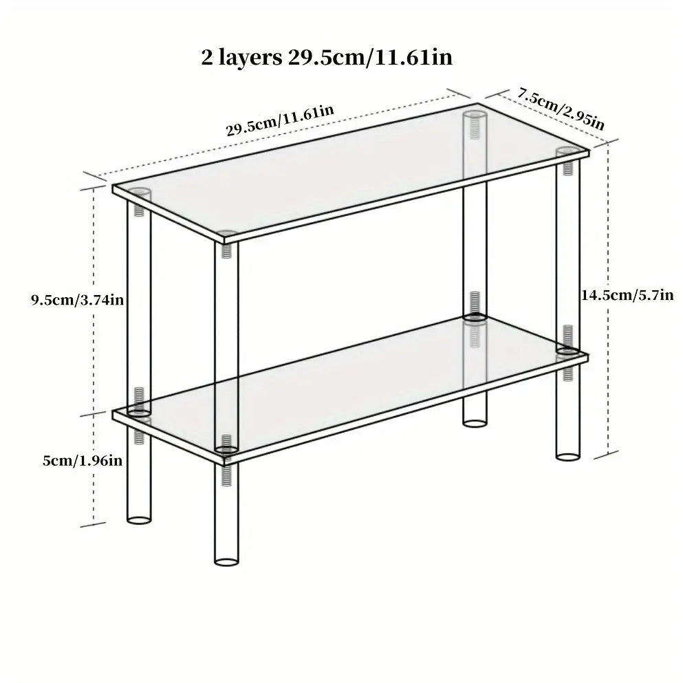 Clear Acrylic Display Stand Riser Rack – Figures, Perfume & Cupcake