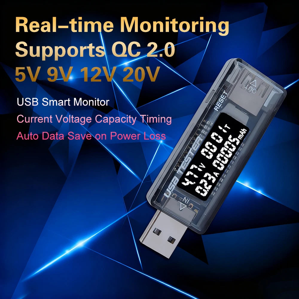 4-30V USB Voltage Current Meters Capacity Battery Tester Volt Current Voltage Doctor Charger Capacity Tester Meter Power Bank Oasis Select