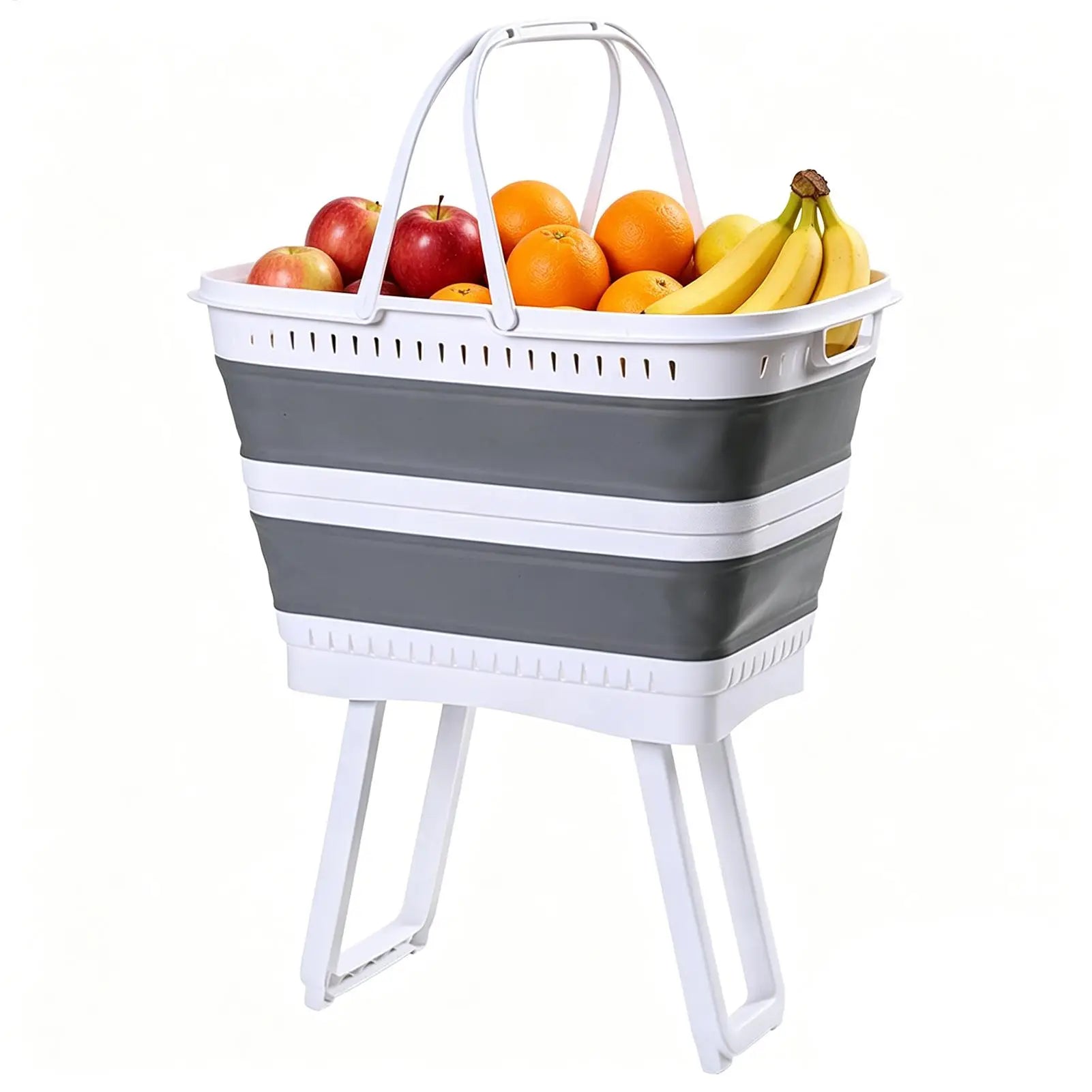 Laundry Basket 26L Large Foldable Elevated Organizer Clothes Basket Hampers for Bedroom for Home Bathroom Bedroom Kitchen Food Oasis Select