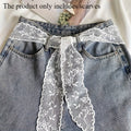 1pc Vintage Style Lace Scarf Belt Headband – Elegant Long Ribbon with Floral Design, Machine Washable, Suitable for Weddings Oasis Select 1PC