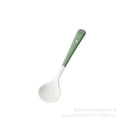 Ceramic Western Creative Spoon Dessert Coffee Stirring Spoon Children's Eating Small Round Spoon Household Kitchen Tablewear Oasis Select Two-color - Green