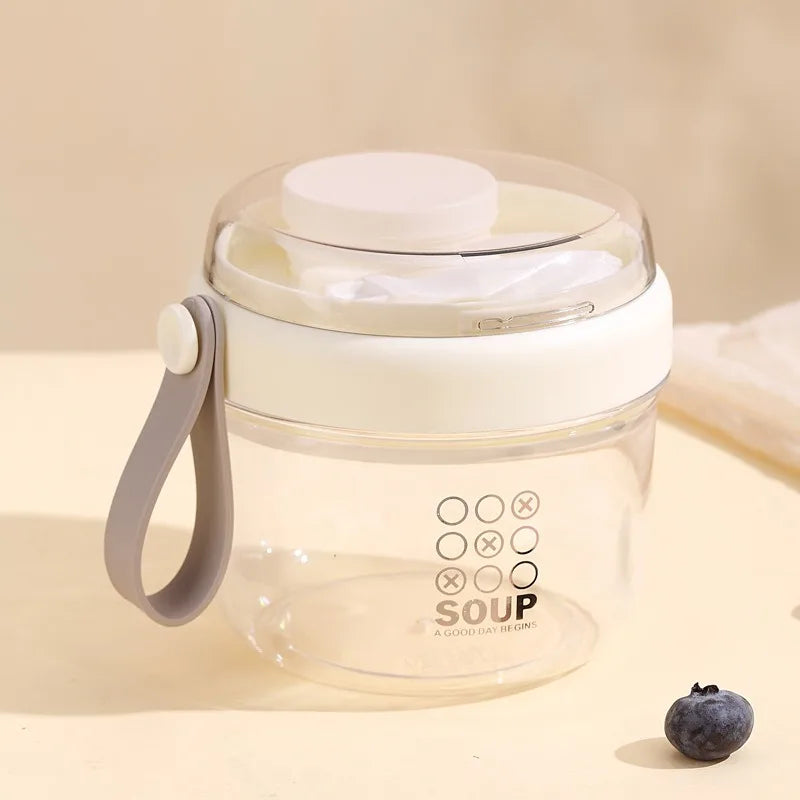 650ml Leak-Proof Portable Breakfast Cup & Salad Bento Box