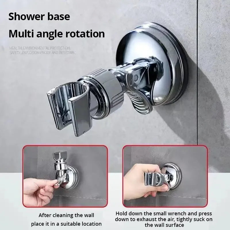 Adjustable Shower Rack Suction Cup Type Lotus Canopy Bracket Handheld Shower Head Bathroom Nozzle Fixed Base Oasis Select