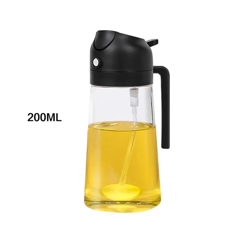 200/300/500ml Oil Spray Bottle BBQ Cooking Olive Oil Sprayer Kitchen Baking Oil Alcohol spray Empty Bottle Vinegar Bottle Oasis Select 200 ML Black-B
