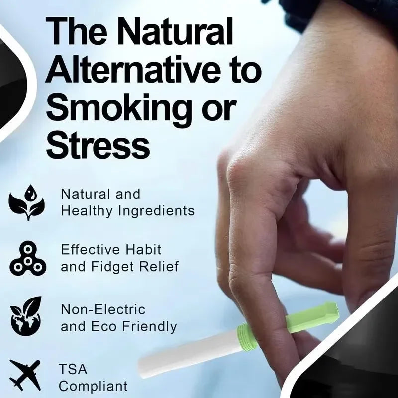 Smokeless Air Inhaler Stop Vaping Aid Non-Electric Inhaler Safe and Healthy Vaping Cessation Aid for Men Cars Trains Travel Oasis Select