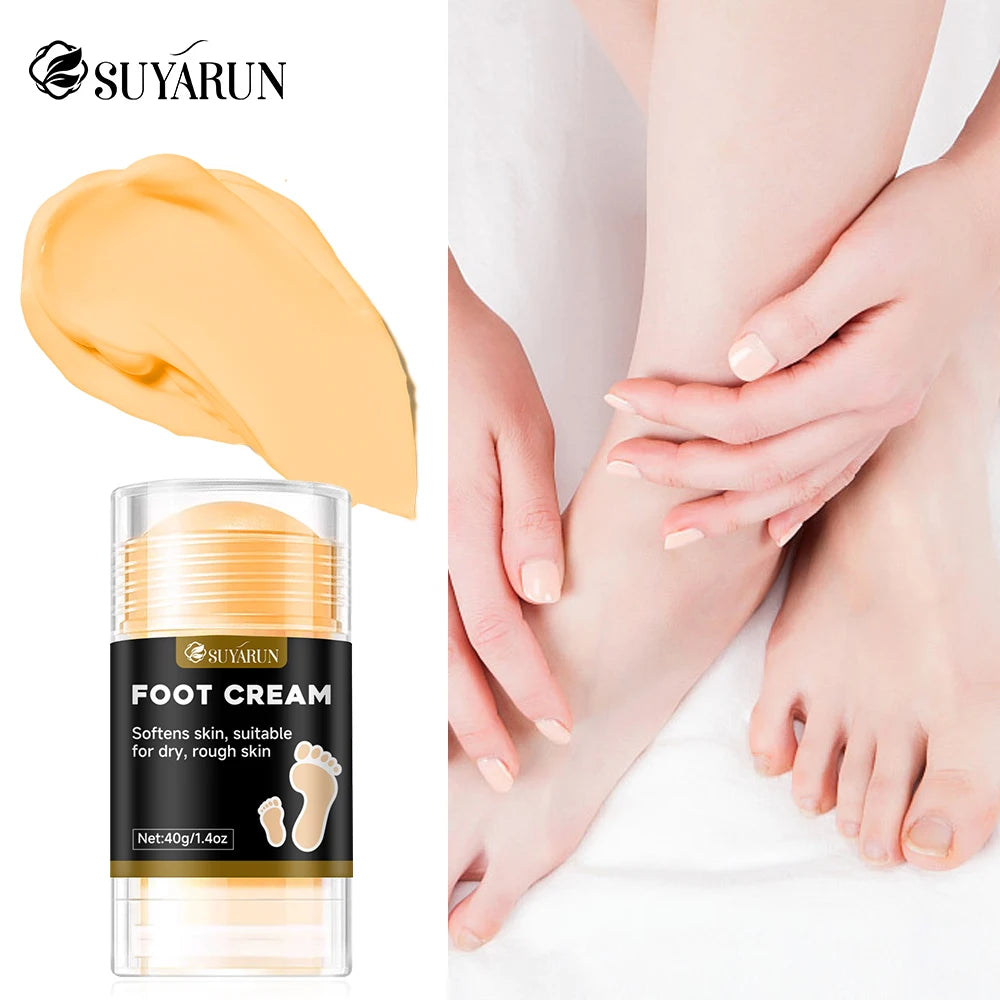 SUYARUN Professional Foot Care Stick - Cracked Heel Repair, Moisturizing Foot Cream w/Shea Butter & Tea Tree Oil (Unisex). Oasis Select