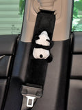 Automobile Safety Belt Decoration Cartoon Panda Safety Belt Shoulder Pad Plush Automobile Accessories Car Decorations Oasis Select black