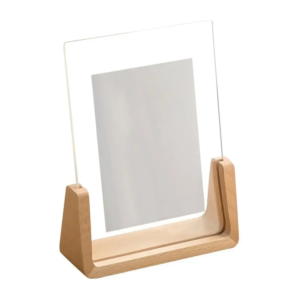 Walnut/Beech Creative Photo Frame Acrylic U Shape Transparent Frame Desktop Wood Wedding Pictures Frame Office Decor Oasis Select 12.7x17.8cm-A