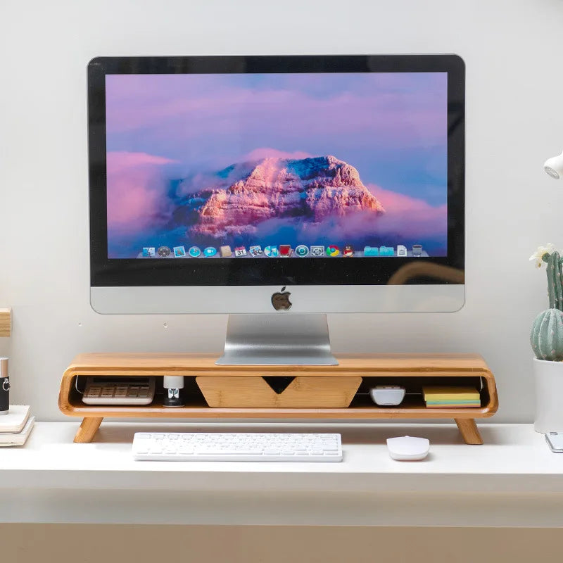Curved computer monitor raised frame Desktop computer raised frame Office desk Keyboard storage bracket Oasis Select