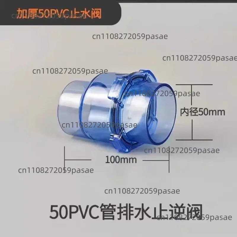 Transparent Magnetic Check Valve – 50mm Anti-Backflow Pipe