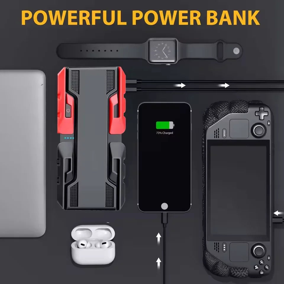 12V Car Jump Starter , 3000A Peak 99800mAh Portable Power Bank ,12V Auto Battery Booster with LCD Display, Emergency LED Light Oasis Select