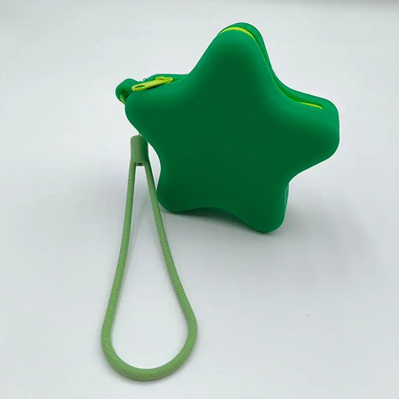 Creative Silicone Coin Purse Portable Zipper Cosmetic Bag Starfish Shape Earphone Bag Women Girls Multifunction Storage Bag Oasis Select Green