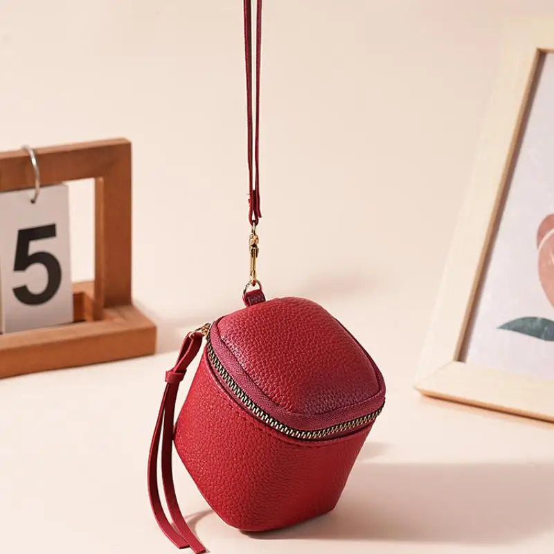 Vintage PU Leather Cosmetic Bag – Zipper Travel Makeup Pouch Cosmetic Travel Bag Oasis Select Red