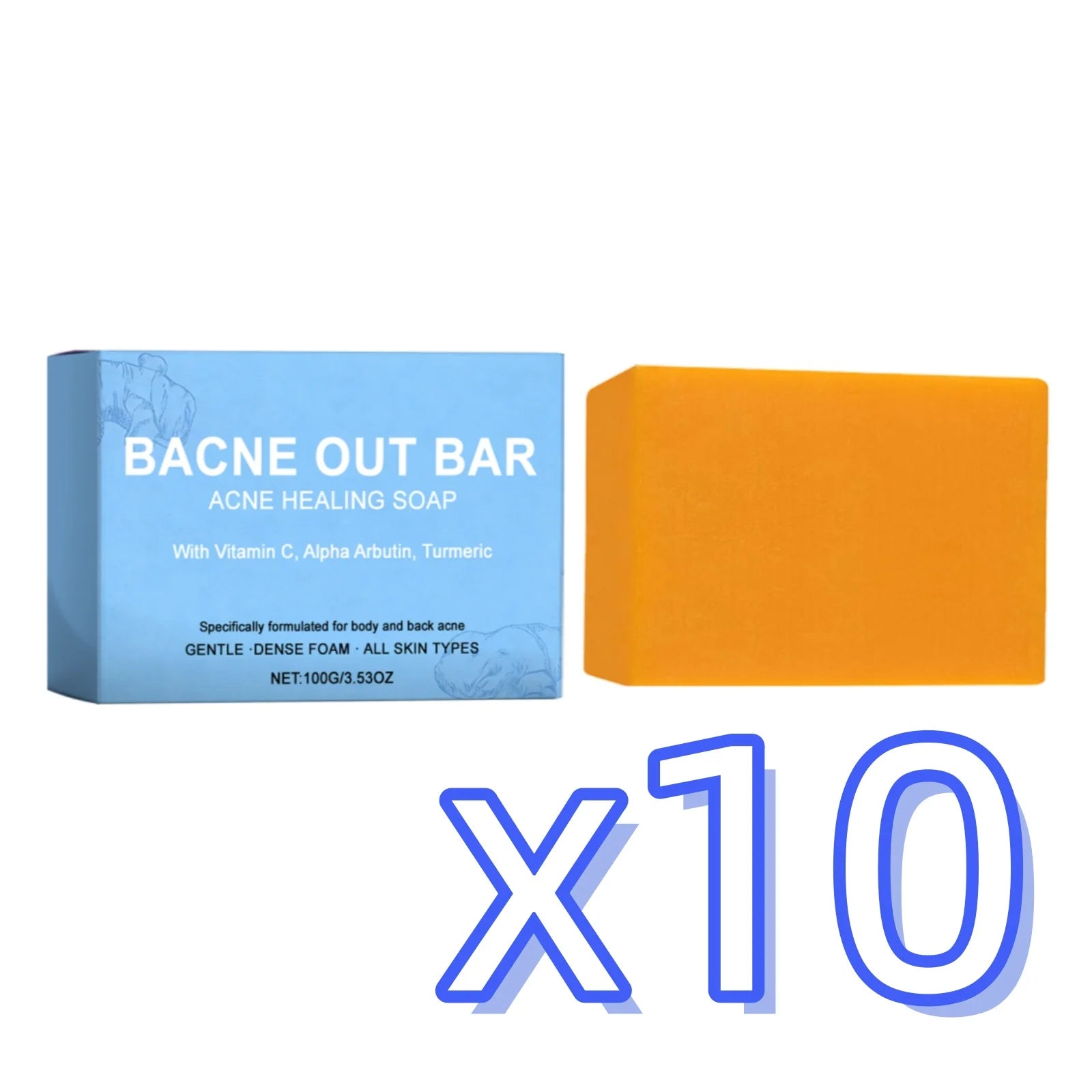 Turmeric Cleansing Soap Effectively Removes Body Acne Deep Cleansing Rich Foam Eliminates Body Odor Gently Exfoliates Body Soap Oasis Select 100g Boxed x 10pcs