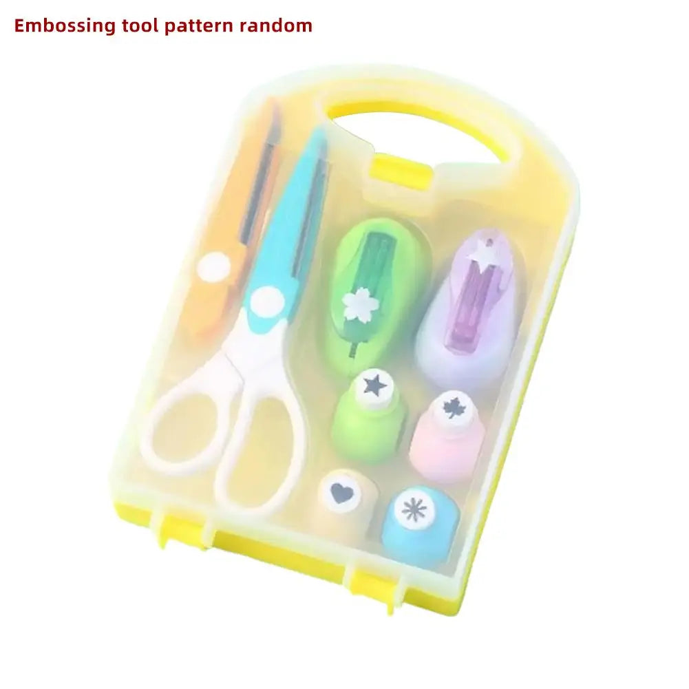 8pcs Creative Hole Punch Set Children's Hole Punch Scrapbooking Paper Punch Greeting Card Craft (Fixed pattern and random color) Oasis Select 02