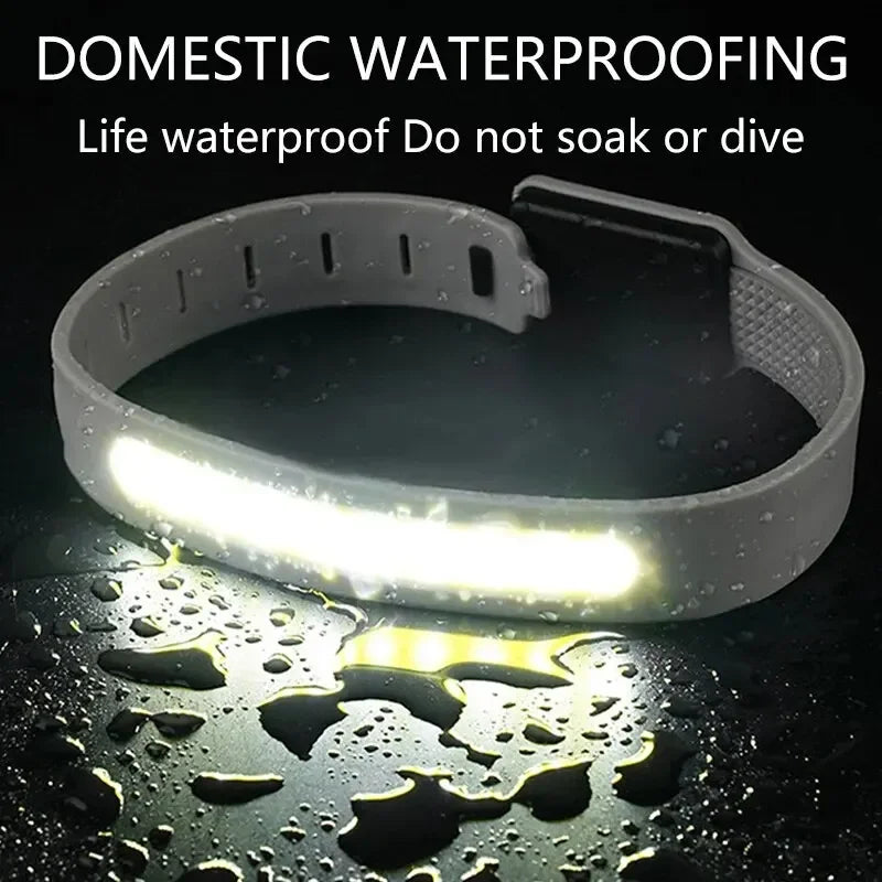 Type-C USB Rechargeable IPX4 Waterproof COB LED Armband Light 350mAh 500LM Sport Night Running Warning Arm Leg Wristband Light Oasis Select