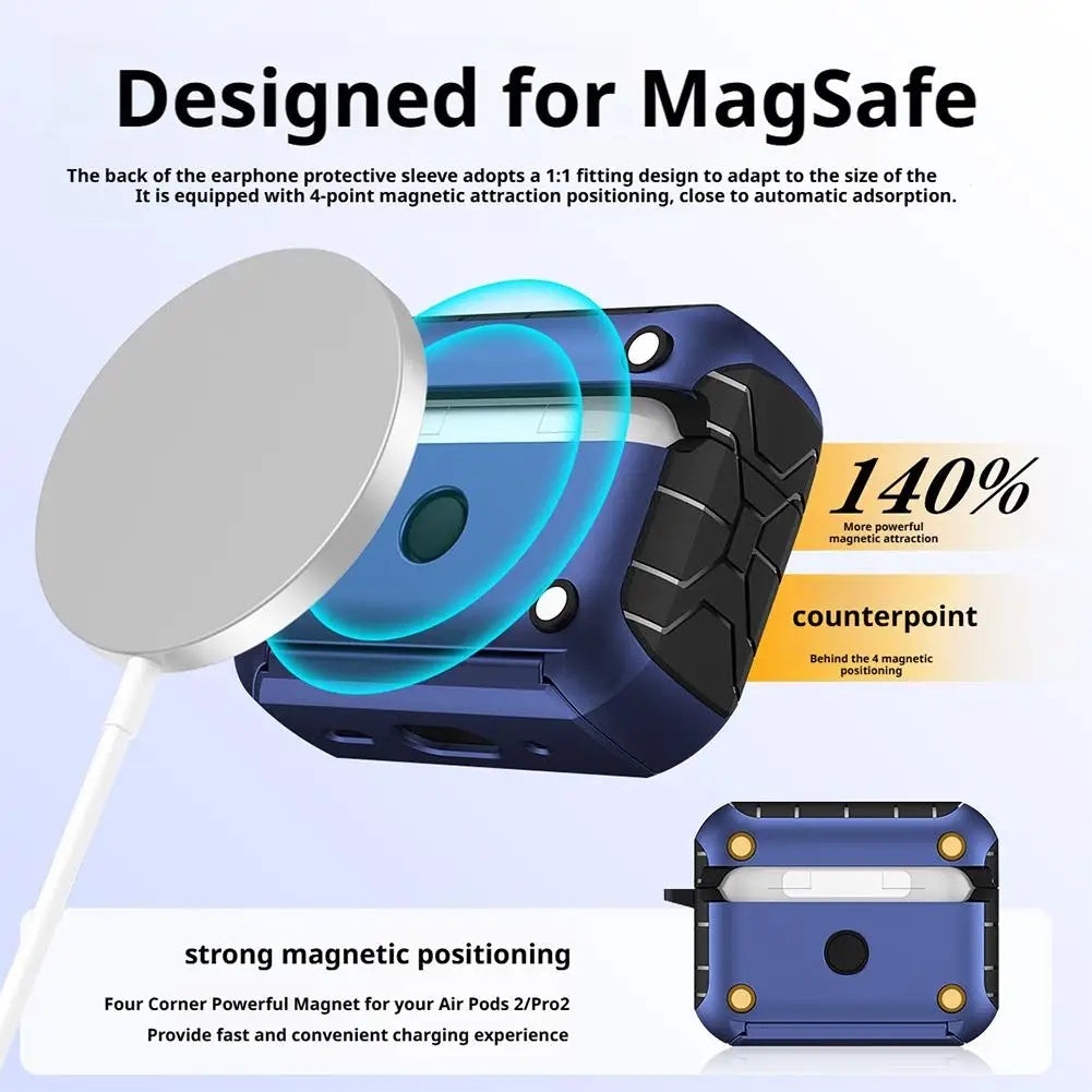 Magnetic Automatic Lock For AirPods Pro 3 Case Compatible with Magsafe with Phone Stand & Cleaner Kit Case For AirPods Pro 3 Gen Oasis Select