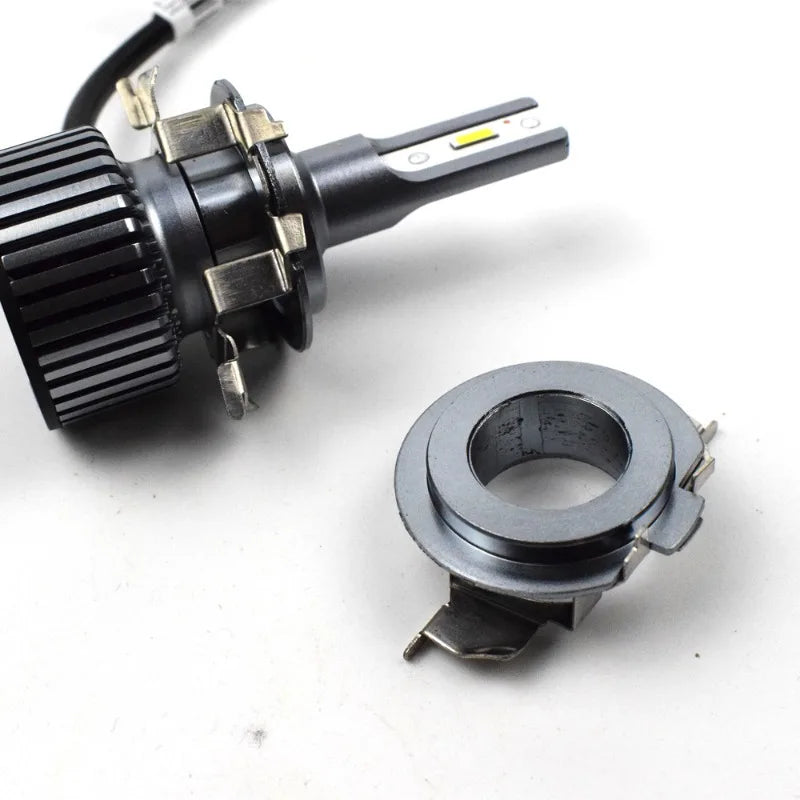 10Pcs H7 Adapter Headlamp Socket Car Led Bulb Holder Lamp Base For D101 High Temperature Resistant Stainless Steel Material Oasis Select
