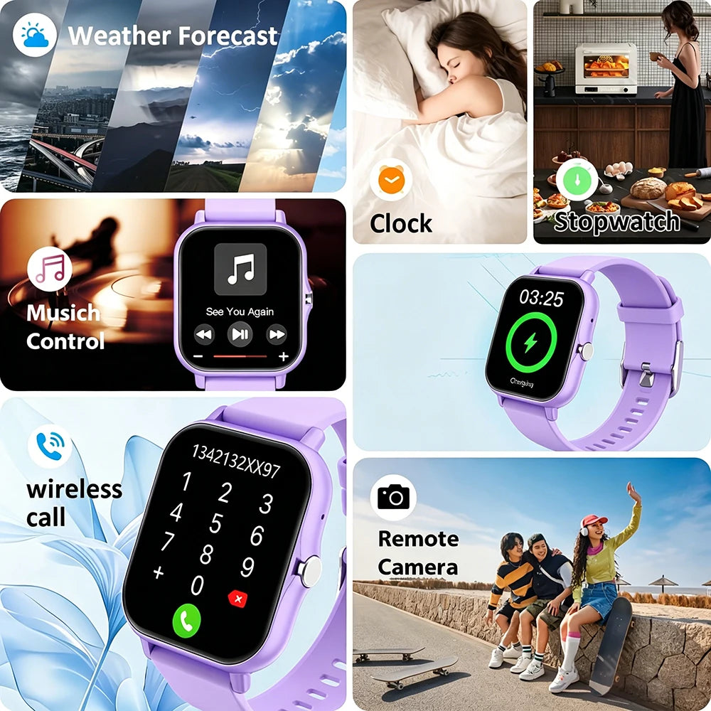 ERUN 1.83" Touch Smartwatch – Bluetooth Calls, Voice Assistant