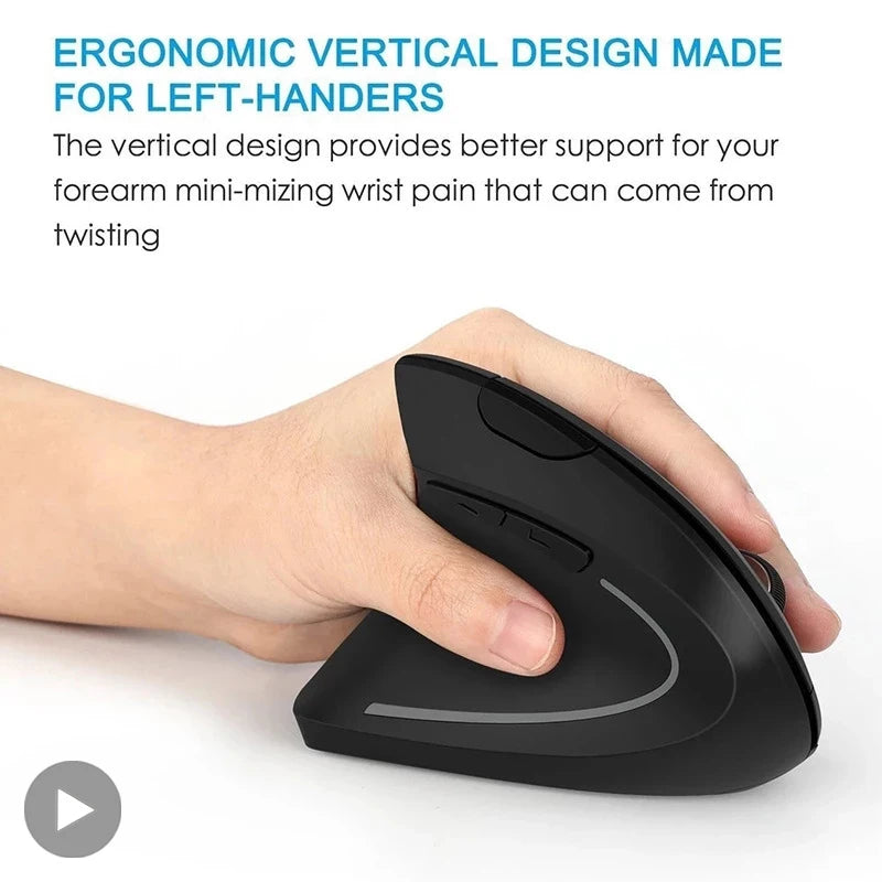 AyeBeau Vertical Ergonomic Wireless Bluetooth Mouse – 6 Button