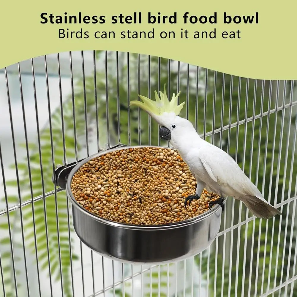 New Stainless Steel Pet Bowl Anti-gnawing Hanging Pet Feeder Feeder Dish Pet Oasis Select