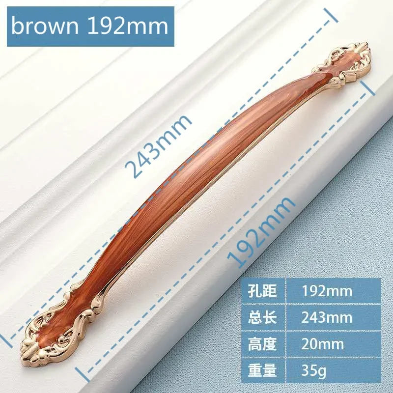 Cabinet Handles Simple Desk Drawer Pulls Cabinet Door Handles Drawer Handles Furniture Hardware Kitchen Accessories Oasis Select brown 192mm